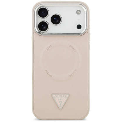 Custodia MagSafe per Apple iPhone 18 Pro Max / 17 Pro Max, Guess, Triangle Logo, Rosa