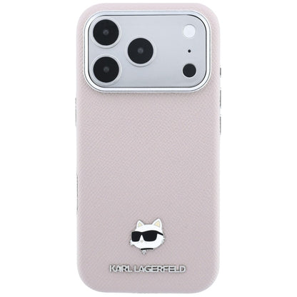 Custodia MagSafe per Apple iPhone 18 Pro Max / 17 Pro Max, Karl Lagerfeld, Grained Choupette Head, Rosa