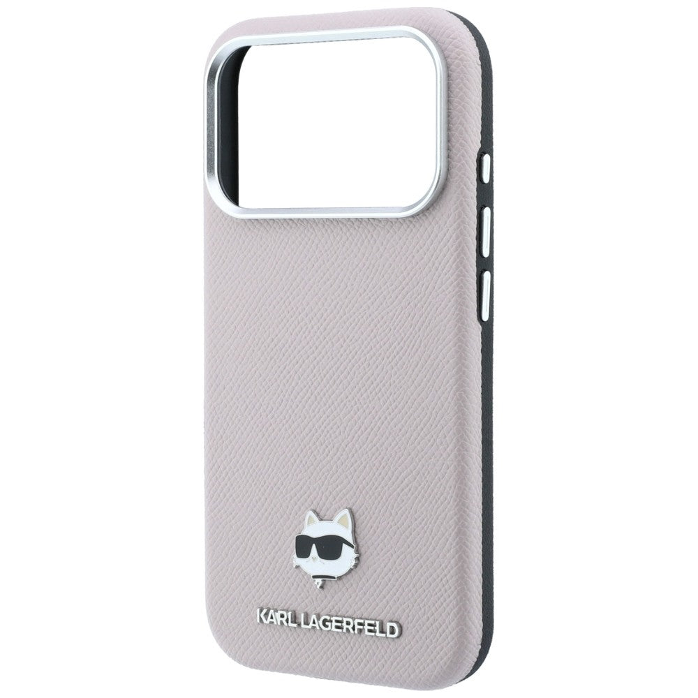 Custodia MagSafe per Apple iPhone 18 Pro Max / 17 Pro Max, Karl Lagerfeld, Grained Choupette Head, Rosa