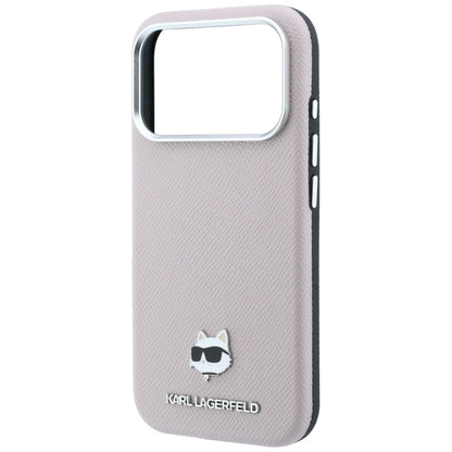 Custodia MagSafe per Apple iPhone 18 Pro Max / 17 Pro Max, Karl Lagerfeld, Grained Choupette Head, Rosa