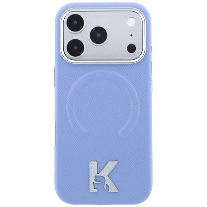 MagSafe Case for Apple iPhone 18 Pro Max / 17 Pro Max, Karl Lagerfeld, Grained Embossed Ring, Blue