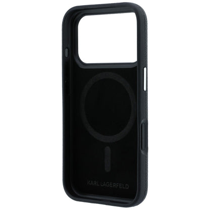 Custodia MagSafe per Apple iPhone 18 Pro Max / 17 Pro Max, Karl Lagerfeld, Grained KC Heads, Nera