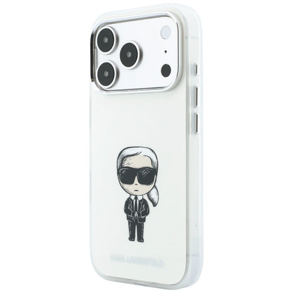 Custodia MagSafe per Apple iPhone 18 Pro Max / 17 Pro Max, Karl Lagerfeld, IML Ikonik Sketch Print, Beige