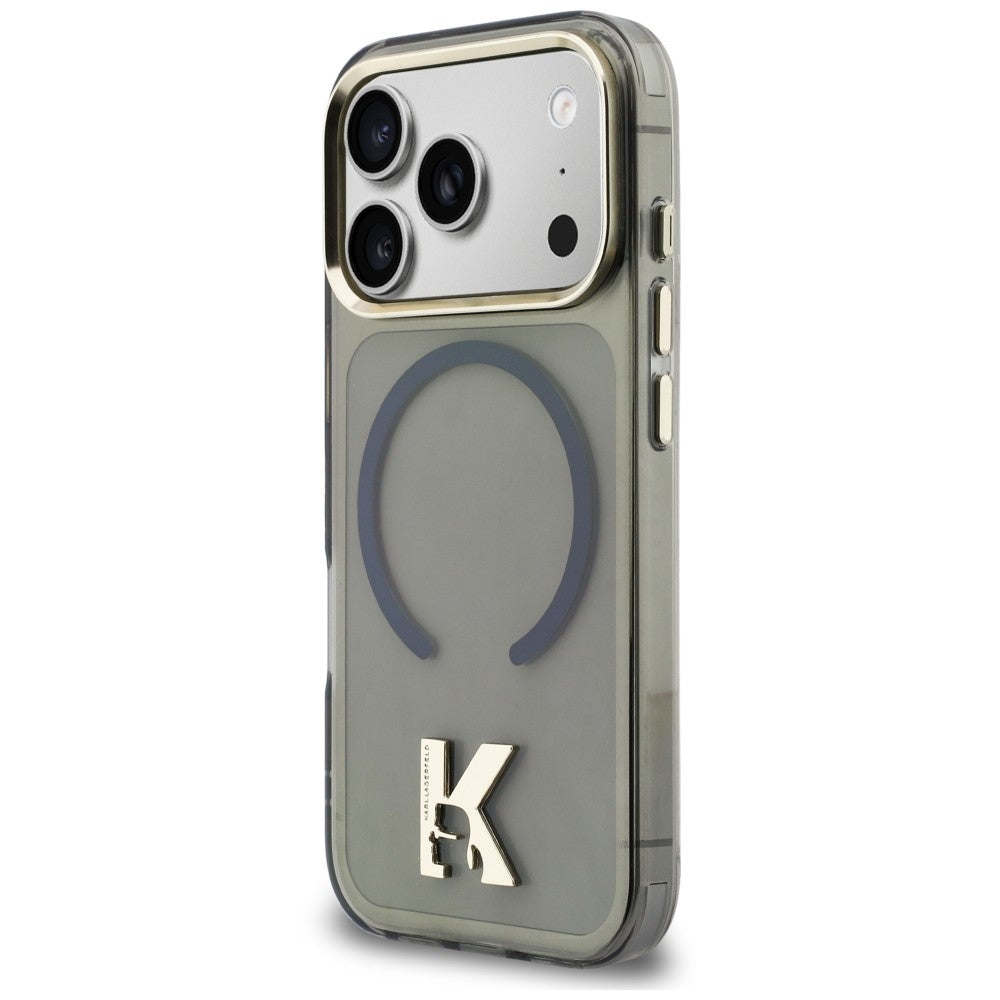 Custodia MagSafe per Apple iPhone 18 Pro Max / 17 Pro Max, Karl Lagerfeld, IML Karl Head Logo, nera