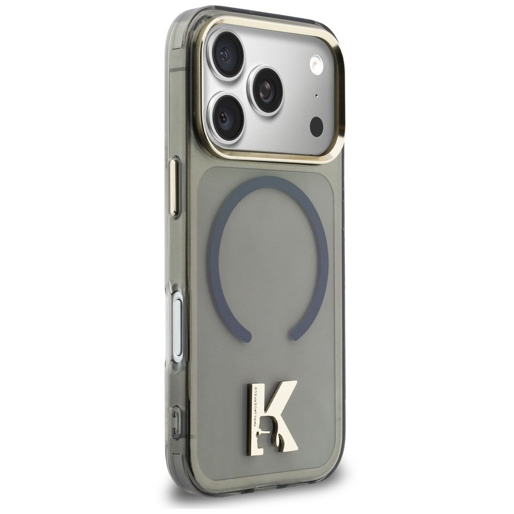 Custodia MagSafe per Apple iPhone 18 Pro Max / 17 Pro Max, Karl Lagerfeld, IML Karl Head Logo, nera