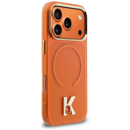 MagSafe Case for Apple iPhone 18 Pro Max / 17 Pro Max, Karl Lagerfeld, IML Karl Head Logo, Orange