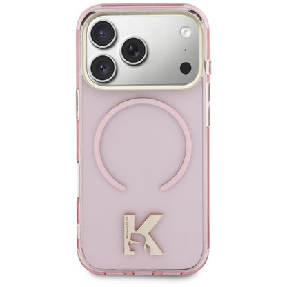 Custodia MagSafe per Apple iPhone 18 Pro Max / 17 Pro Max, Karl Lagerfeld, IML Karl Head Logo, rosa
