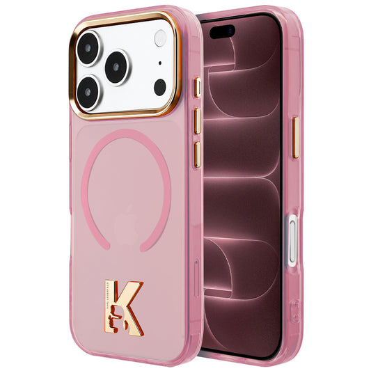 Custodia MagSafe per Apple iPhone 18 Pro Max / 17 Pro Max, Karl Lagerfeld, IML Karl Head Logo, rosa