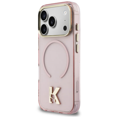 Custodia MagSafe per Apple iPhone 18 Pro Max / 17 Pro Max, Karl Lagerfeld, IML Karl Head Logo, rosa