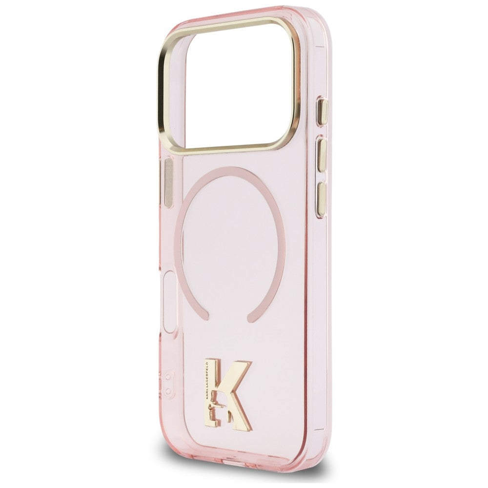 Custodia MagSafe per Apple iPhone 18 Pro Max / 17 Pro Max, Karl Lagerfeld, IML Karl Head Logo, rosa