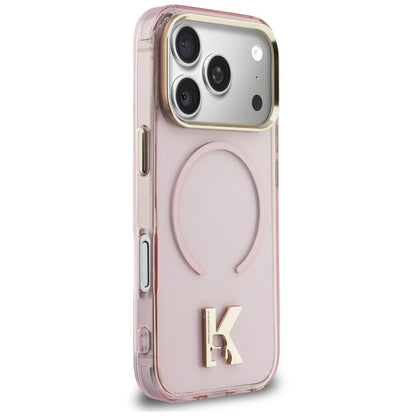 Custodia MagSafe per Apple iPhone 18 Pro Max / 17 Pro Max, Karl Lagerfeld, IML Karl Head Logo, rosa