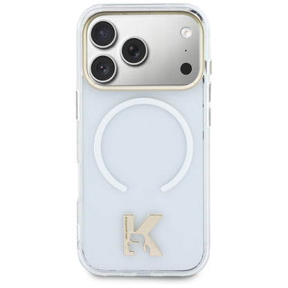 Custodia MagSafe per Apple iPhone 18 Pro Max / 17 Pro Max, Karl Lagerfeld, IML Karl Head Logo, trasparente