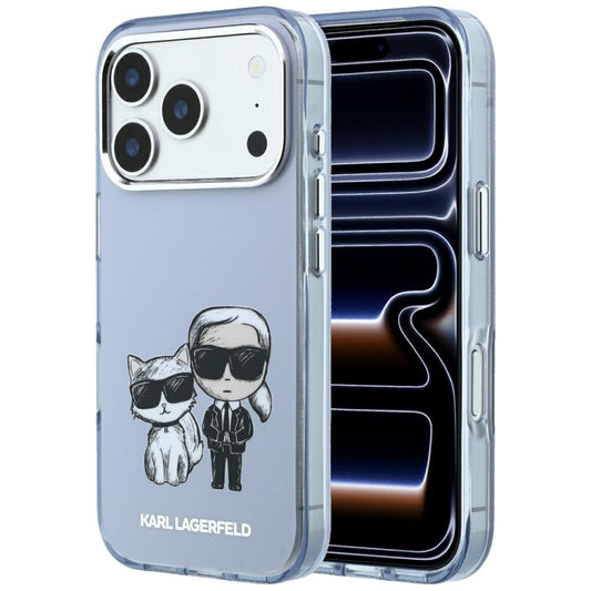 Custodia MagSafe per Apple iPhone 18 Pro Max / 17 Pro Max, Karl Lagerfeld, IML KC Bodies Sketch Print, Blu