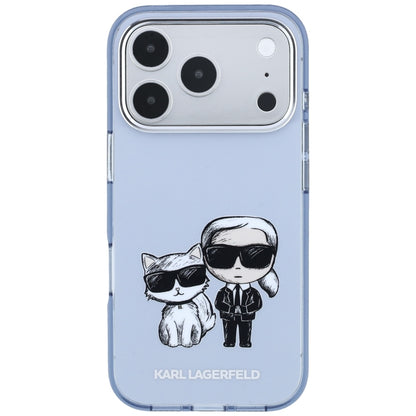 Custodia MagSafe per Apple iPhone 18 Pro Max / 17 Pro Max, Karl Lagerfeld, IML KC Bodies Sketch Print, Blu