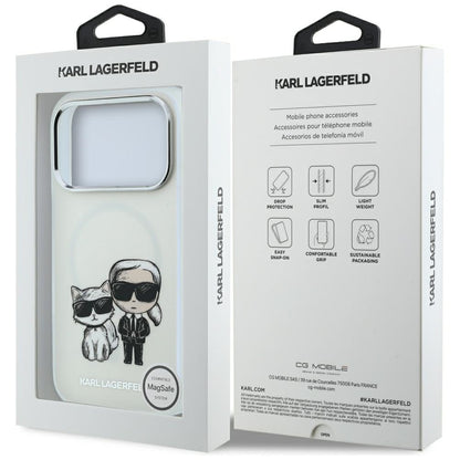 MagSafe Case for Apple iPhone 18 Pro Max / 17 Pro Max, Karl Lagerfeld, IML KC Bodies Sketch Print, Beige
