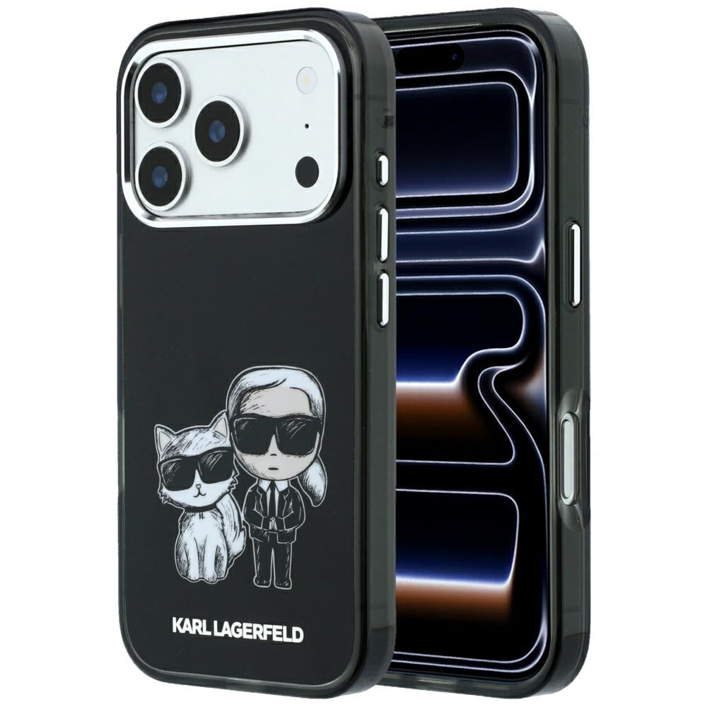 Custodia MagSafe per Apple iPhone 18 Pro Max / 17 Pro Max, Karl Lagerfeld, IML KC Bodies Sketch Print, Nera