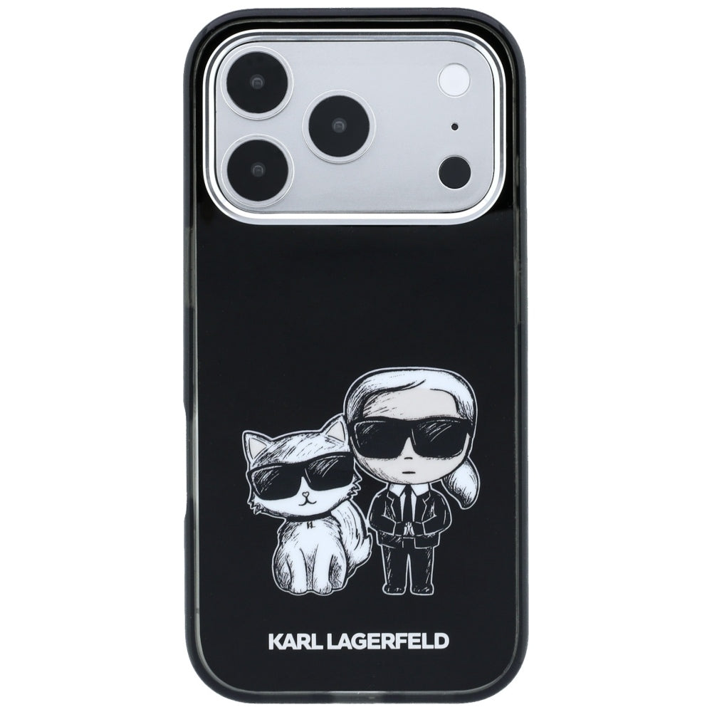 Custodia MagSafe per Apple iPhone 18 Pro Max / 17 Pro Max, Karl Lagerfeld, IML KC Bodies Sketch Print, Nera