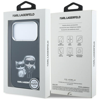Custodia MagSafe per Apple iPhone 18 Pro Max / 17 Pro Max, Karl Lagerfeld, IML KC Bodies Sketch Print, Nera