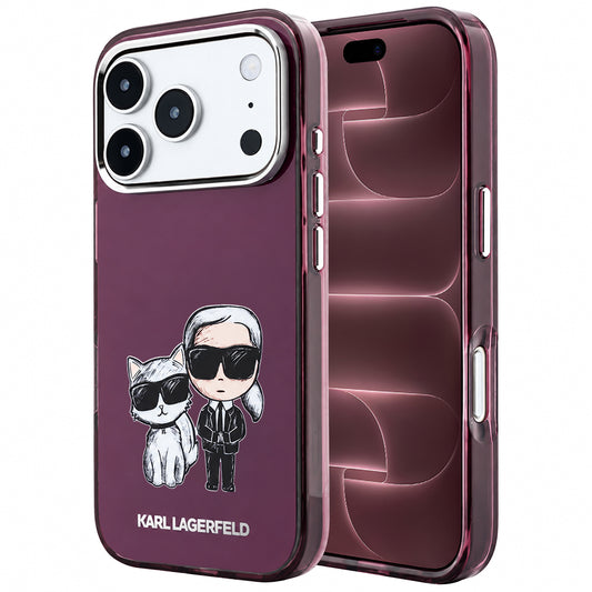 Custodia MagSafe per Apple iPhone 18 Pro Max / 17 Pro Max, Karl Lagerfeld, IML KC Bodies Sketch Print, Vinaccia