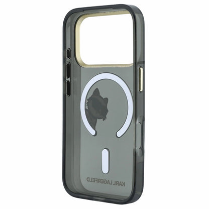 Custodia MagSafe per Apple iPhone 18 Pro Max / 17 Pro Max, Karl Lagerfeld, IML Peekaboo Print e Cornice Metallica, Nera