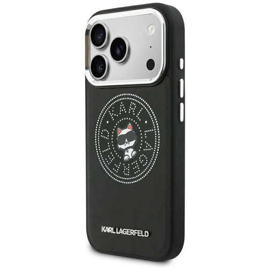 Custodia MagSafe per Apple iPhone 18 Pro Max / 17 Pro Max, Karl Lagerfeld, Point and Choupette Sketch, Nera