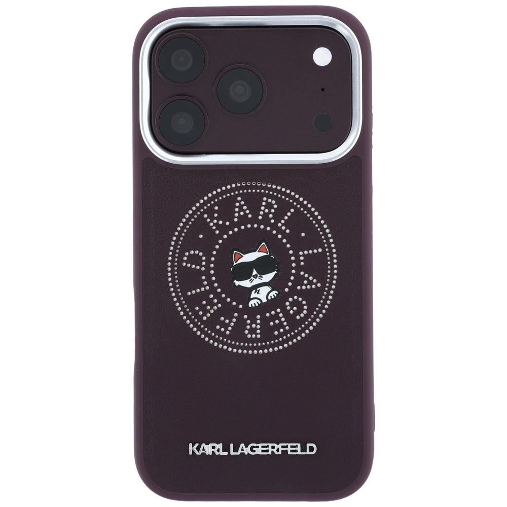 Custodia MagSafe per Apple iPhone 18 Pro Max / 17 Pro Max, Karl Lagerfeld, Point and Choupette Sketch, Vinaccia