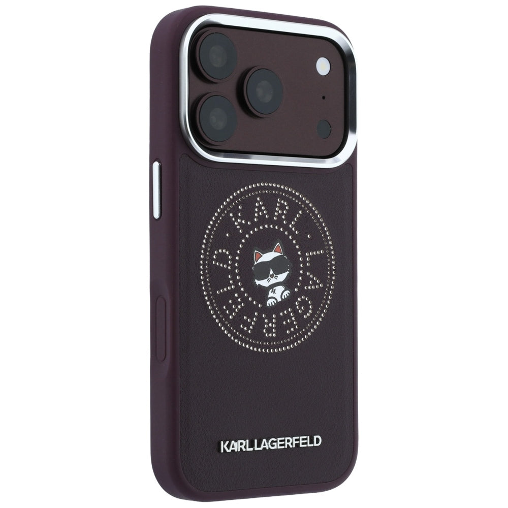 Custodia MagSafe per Apple iPhone 18 Pro Max / 17 Pro Max, Karl Lagerfeld, Point and Choupette Sketch, Vinaccia