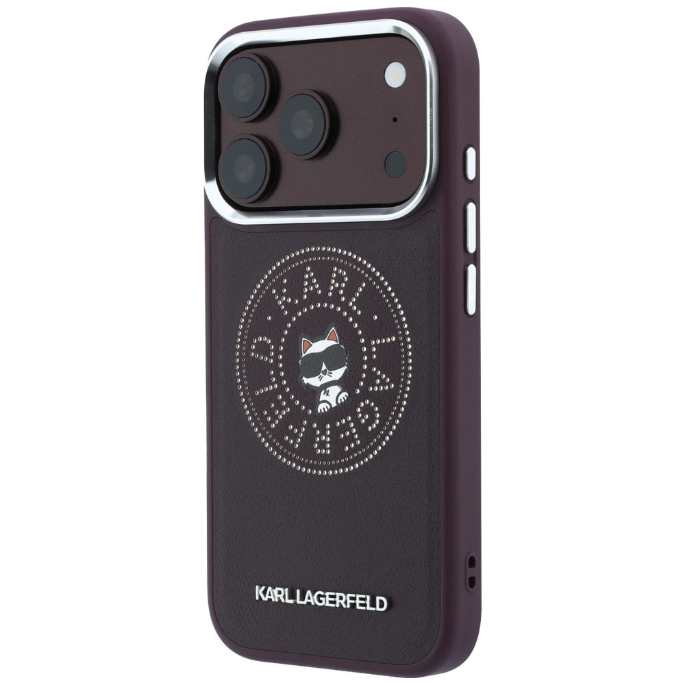Custodia MagSafe per Apple iPhone 18 Pro Max / 17 Pro Max, Karl Lagerfeld, Point and Choupette Sketch, Vinaccia