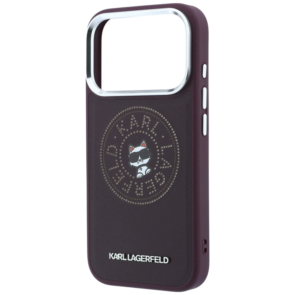 Custodia MagSafe per Apple iPhone 18 Pro Max / 17 Pro Max, Karl Lagerfeld, Point and Choupette Sketch, Vinaccia