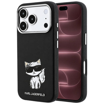 Custodia MagSafe per Apple iPhone 18 Pro Max / 17 Pro Max, Karl Lagerfeld, Smooth Choupette Sketch, Nera