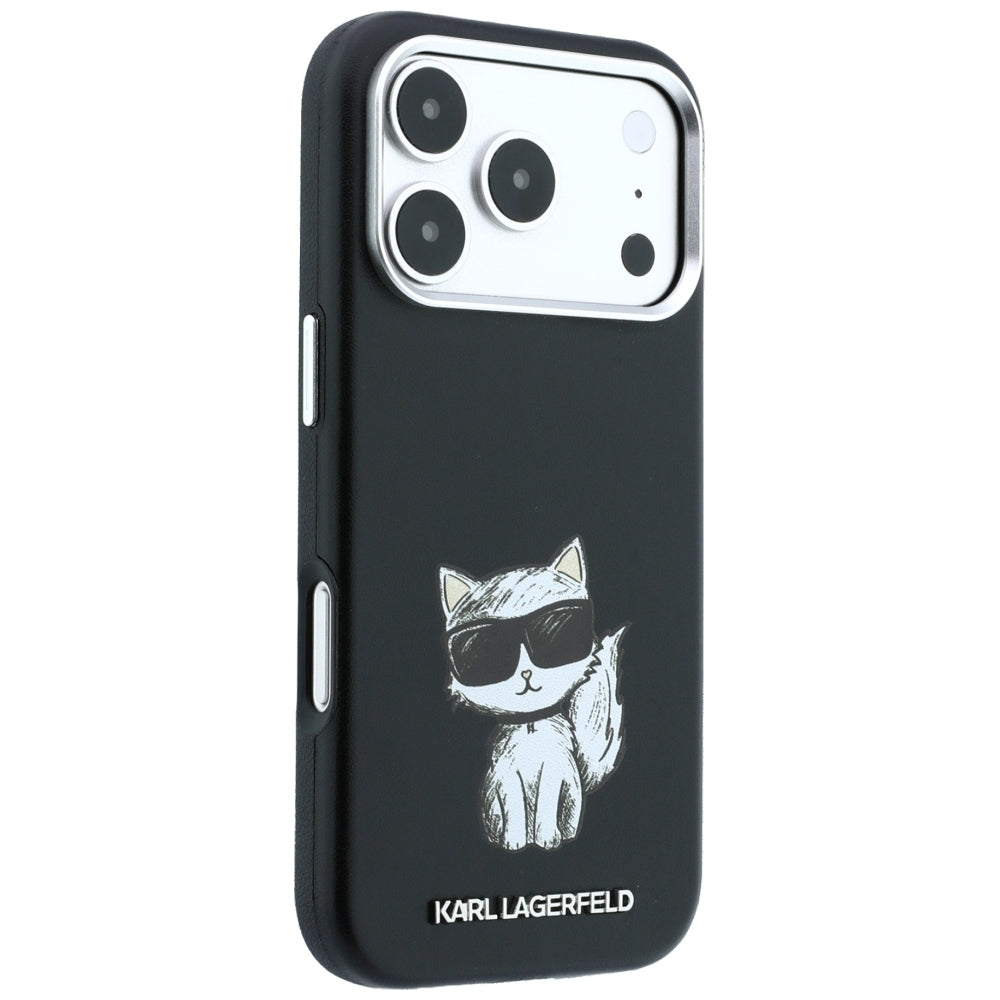 Custodia MagSafe per Apple iPhone 18 Pro Max / 17 Pro Max, Karl Lagerfeld, Smooth Choupette Sketch, Nera