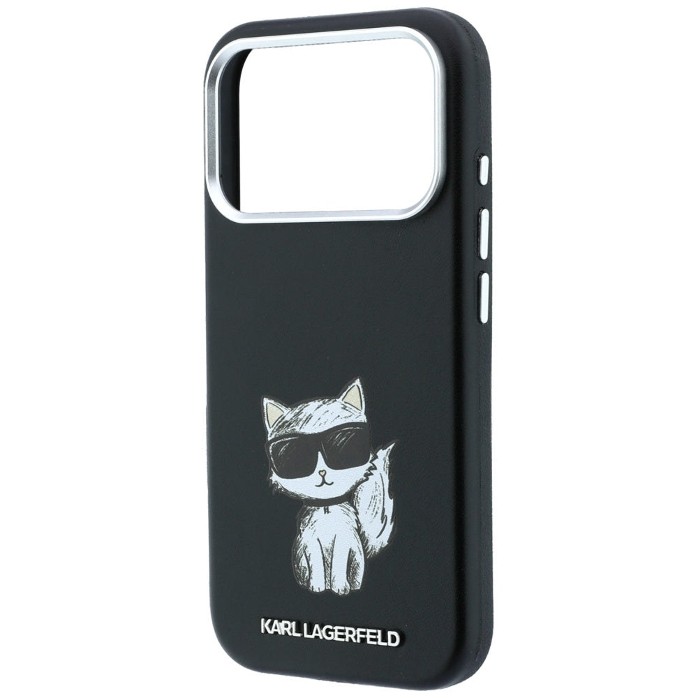 Custodia MagSafe per Apple iPhone 18 Pro Max / 17 Pro Max, Karl Lagerfeld, Smooth Choupette Sketch, Nera