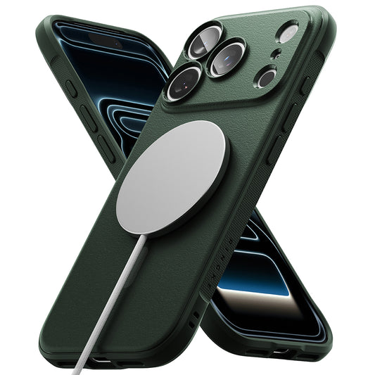 Custodia MagSafe per Apple iPhone 18 Pro Max / 17 Pro Max, Ringke, Onyx, Verde Scuro