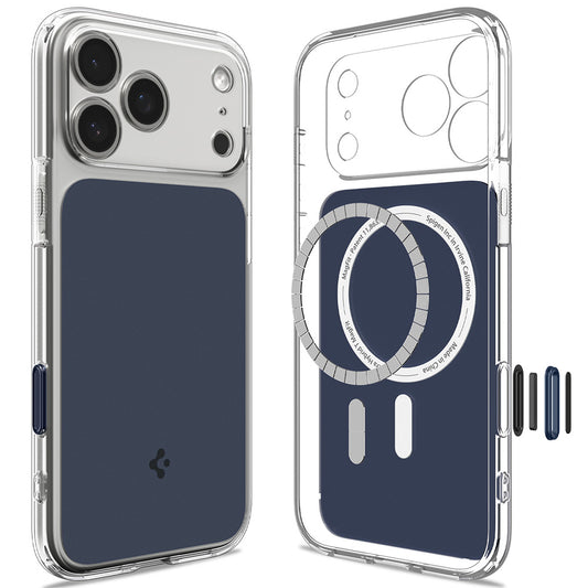 Custodia MagSafe per Apple iPhone 18 Pro Max / 17 Pro Max, Spigen, Ultra Hybrid T, Blu Opaco ACS12135