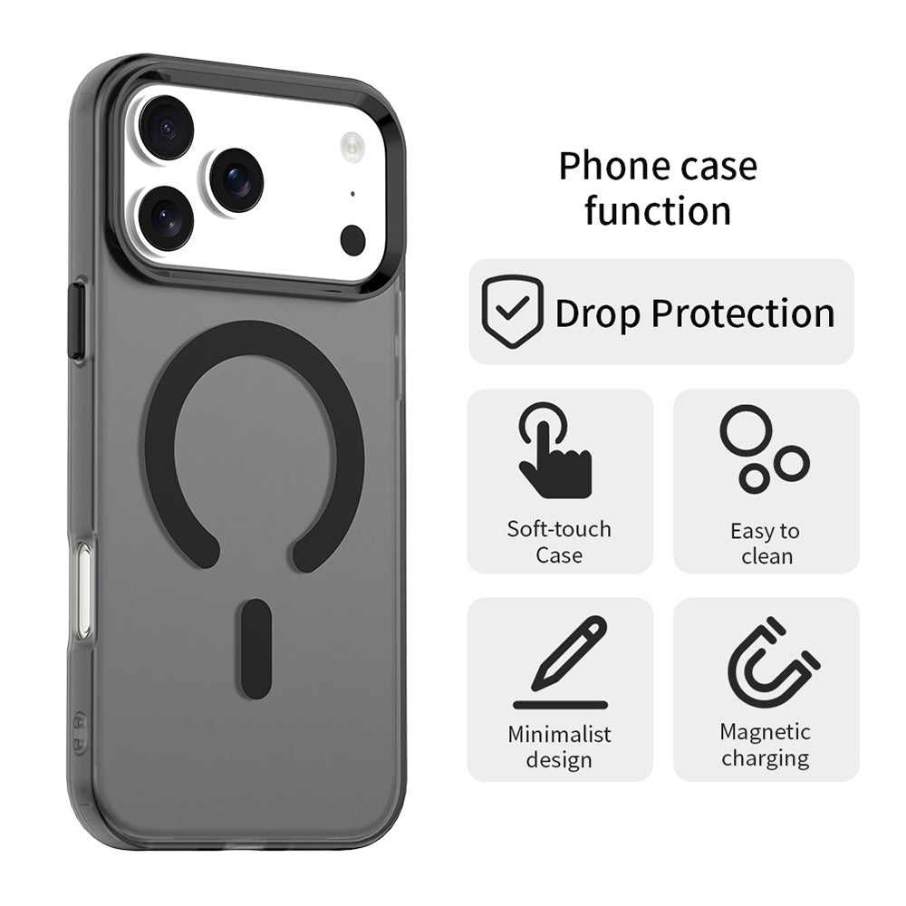Custodia MagSafe per Apple iPhone 18 Pro Max / 17 Pro Max, Techsuit, CandyCase, Nera