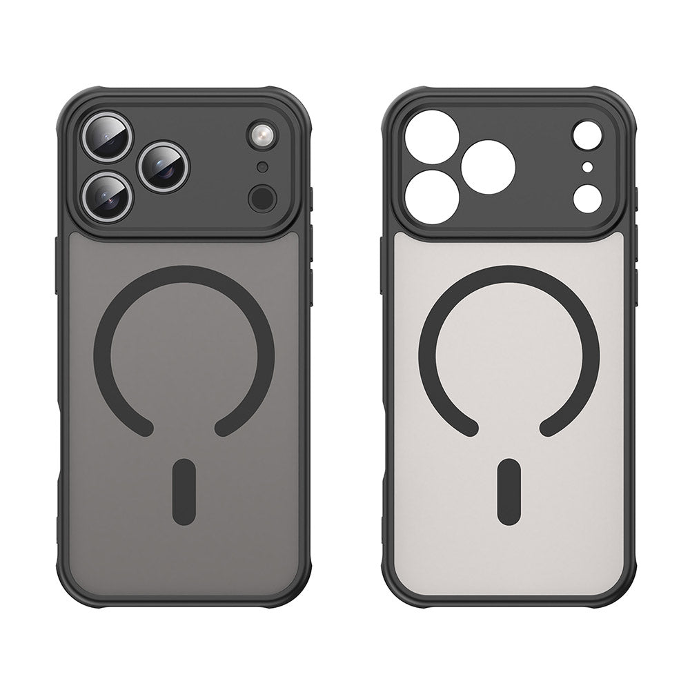 Custodia MagSafe per Apple iPhone 18 Pro Max / 17 Pro Max, Techsuit, HaloFrost II, Nera