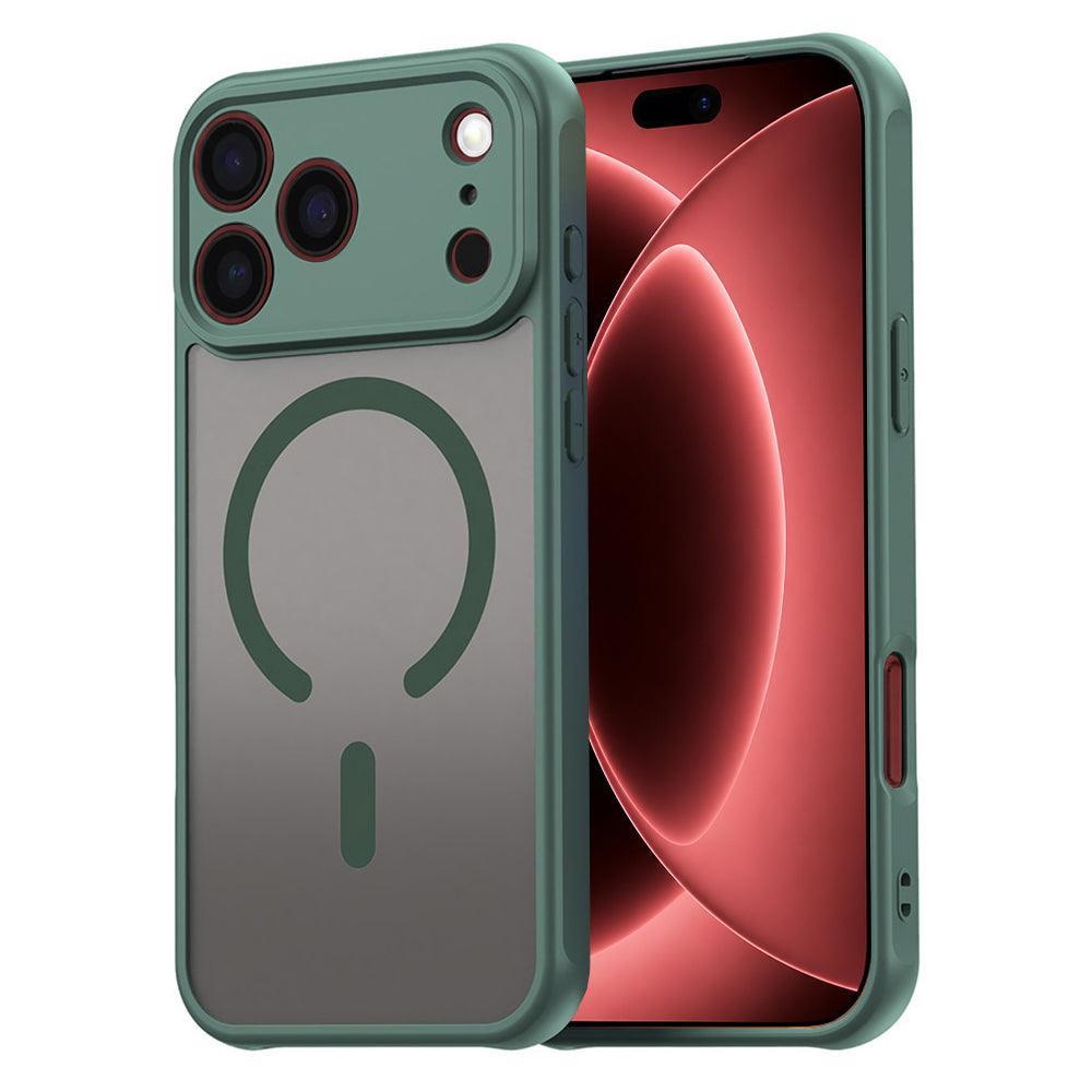 Custodia MagSafe per Apple iPhone 18 Pro Max / 17 Pro Max, Techsuit, HaloFrost II, Verde