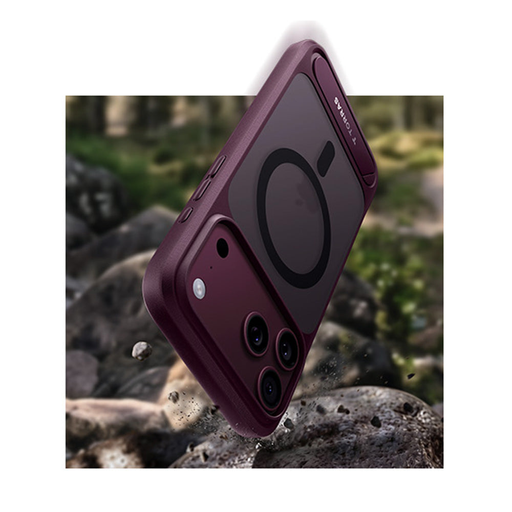 Custodia MagSafe per Apple iPhone 18 Pro Max / 17 Pro Max, Torras, Ostand L1 Guardian, Viola