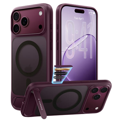 Custodia MagSafe per Apple iPhone 18 Pro Max / 17 Pro Max, Torras, Ostand L1 Guardian, Viola