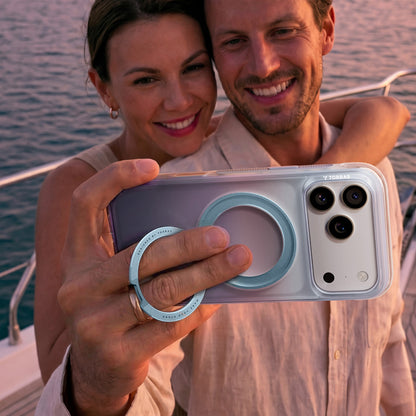Custodia MagSafe per Apple iPhone 18 Pro Max / 17 Pro Max, Torras, Ostand O3 Air Gradient, Viola Arancione