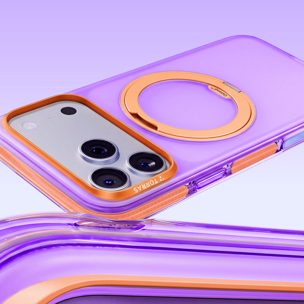 Custodia MagSafe per Apple iPhone 18 Pro Max / 17 Pro Max, Torras, Ostand O3 Hue, Viola