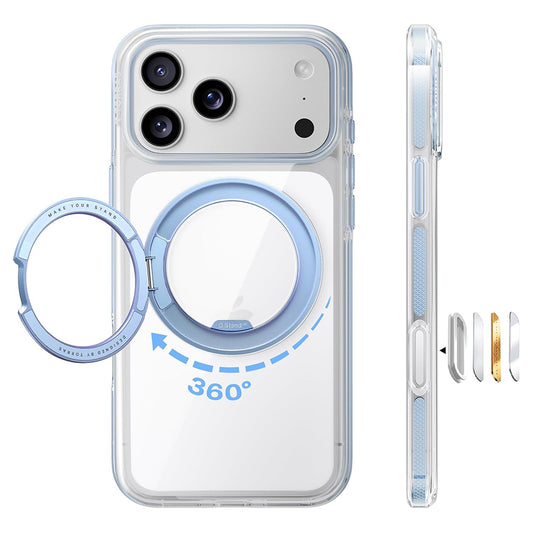 Custodia MagSafe per Apple iPhone 18 Pro Max / 17 Pro Max, Torras, Ostand O3 Light, Blu