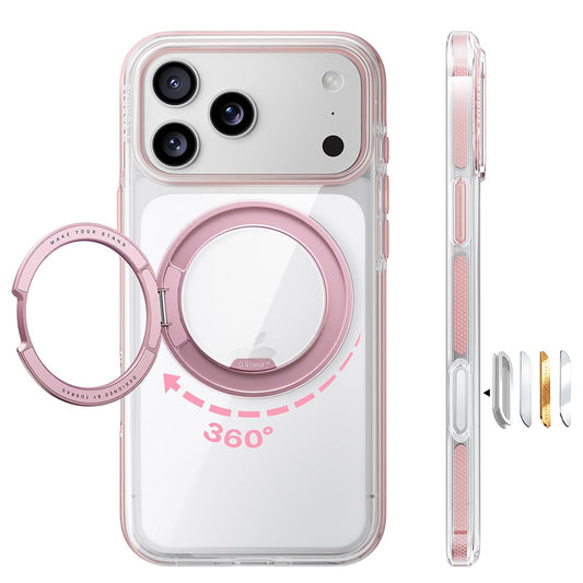 Custodia MagSafe per Apple iPhone 18 Pro Max / 17 Pro Max, Torras, Ostand O3 Light, Rosa