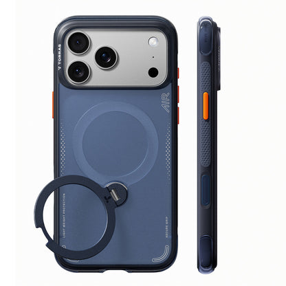Custodia MagSafe per Apple iPhone 18 Pro Max / 17 Pro Max, Torras, Ostand Q3 Air, Blu Scuro
