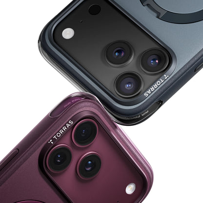 Custodia MagSafe per Apple iPhone 18 Pro Max / 17 Pro Max, Torras, Ostand Q3 Air Essential, Viola