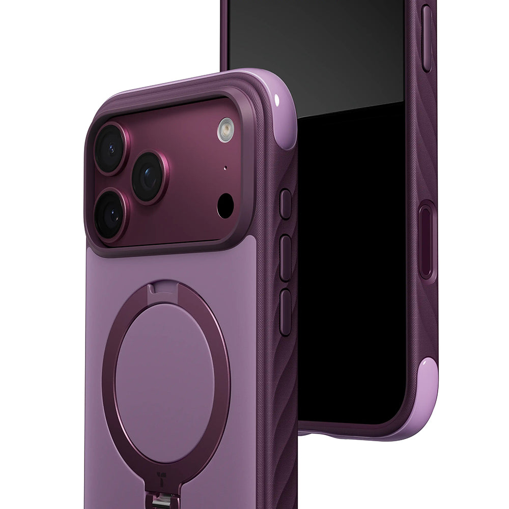 Custodia MagSafe per Apple iPhone 18 Pro Max / 17 Pro Max, Torras, Ostand Q3 Rugged, Viola