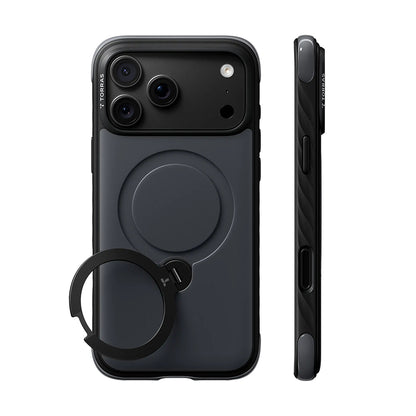 Custodia MagSafe per Apple iPhone 18 Pro Max / 17 Pro Max, Torras, Ostand Q3 Rugged, Nera
