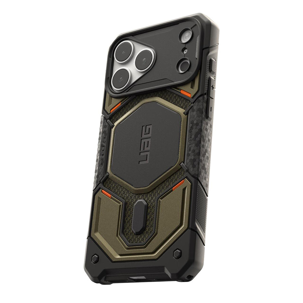 Custodia MagSafe per Apple iPhone 18 Pro Max / 17 Pro Max, Urban Armor Gear, Monarch Pro Kevlar, Verde