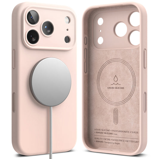 Custodia MagSafe per Apple iPhone 18 Pro Max, Ringke, Silicone, Rosa