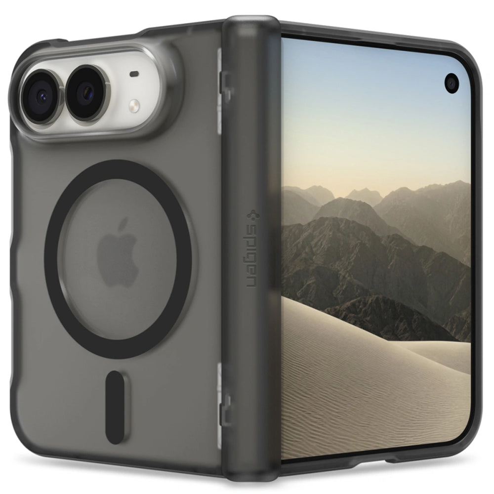 Custodia MagSafe per Apple iPhone Duo, Spigen, Ultra Hybrid Pro, nera satinata ACS11689